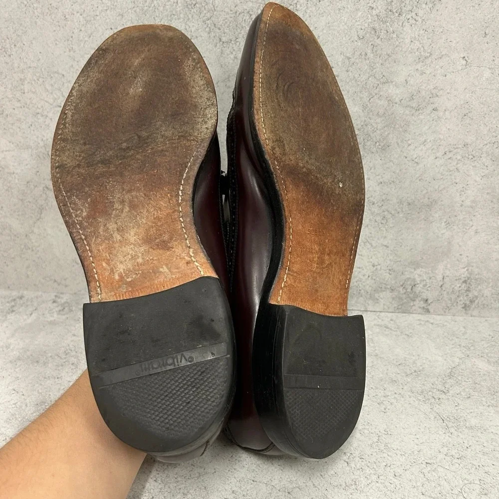 Allen Edmonds Tasseled Wingtip Classic‎ Burgundy Loafers Shoes Men's Size US 11